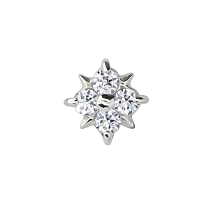 Топ Звезда White Gold безрезьбовой